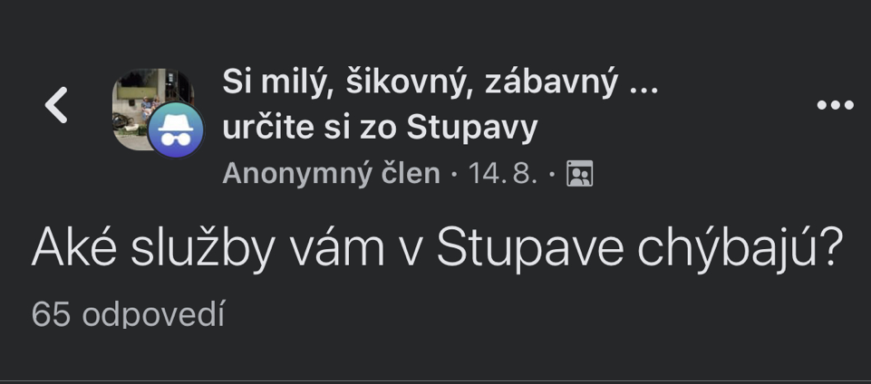 Aké služby vám v Stupave chýbajú?