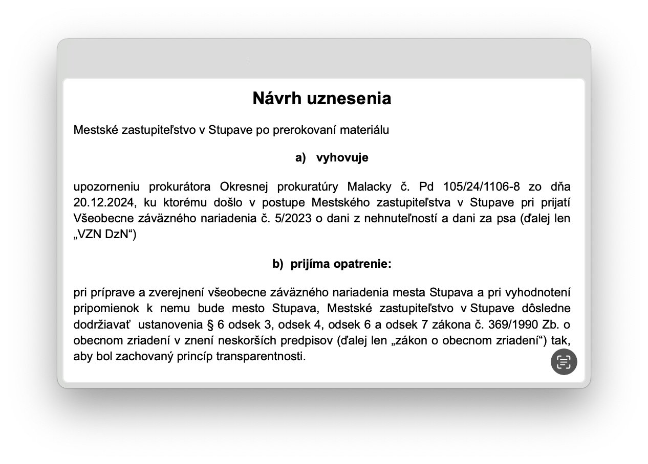 Vedenie mesta porušilo zákon pri prijímaní VZN o dani z nehnuteľností a dani za psa